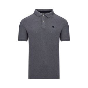 Raging Bull Mens Classic Natural Polo Shirt / Grey Marl
